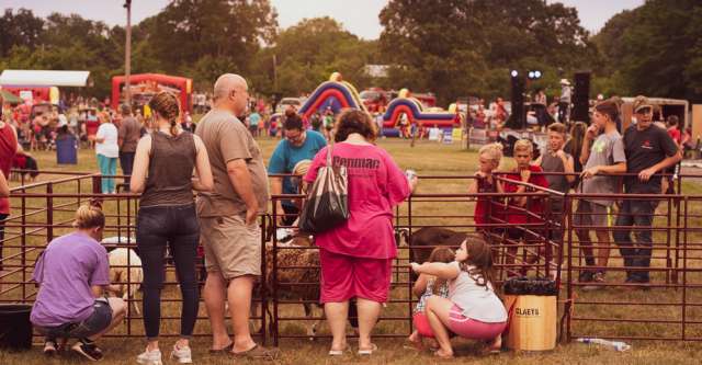 People enjoying Fourth of July.