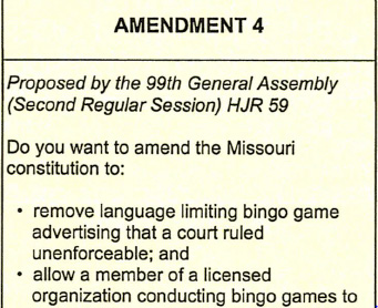 Missouri 2018 Constitutional Amendments- Voter Results - Alton MO