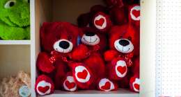 Red Valentines Day bears.