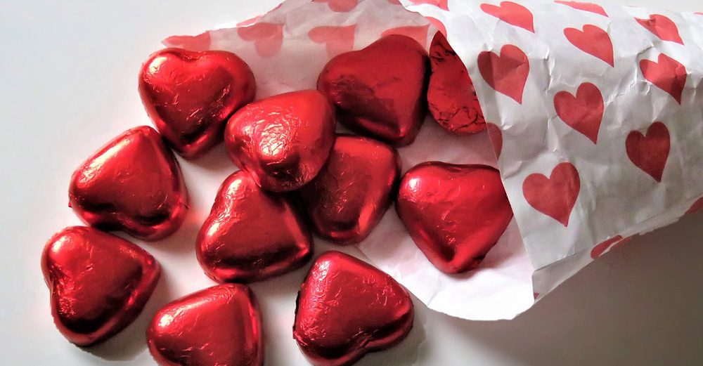 Red heart candy's.