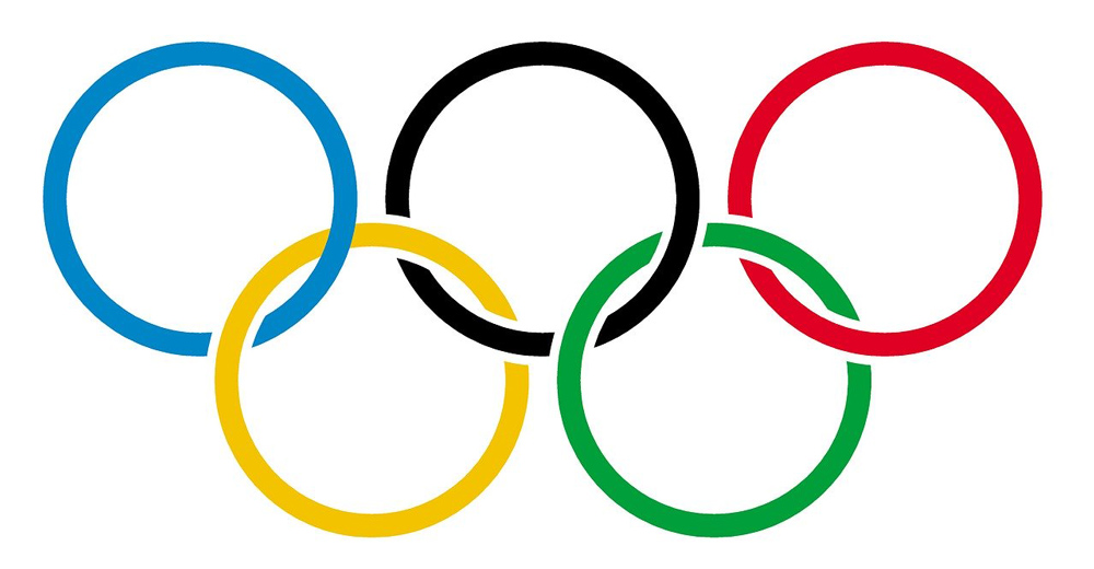 The Olympic logo which represents the five contents.