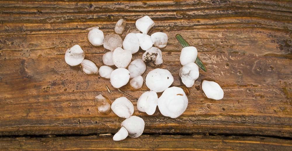 Hail in Alton, Missouri.