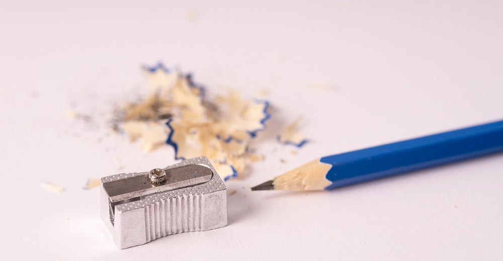 A pencil newly sharpened.