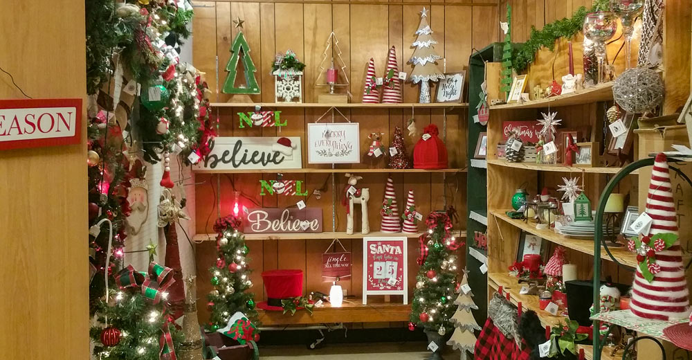 Lots of Christmas decorations at the St. Paul Lutheran Church chili and craft sale.