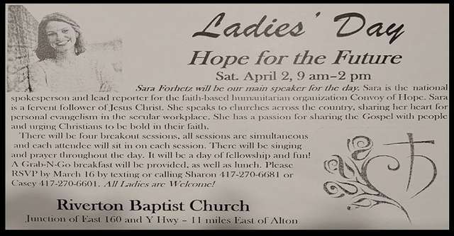 Ladies Day At Riverton Church