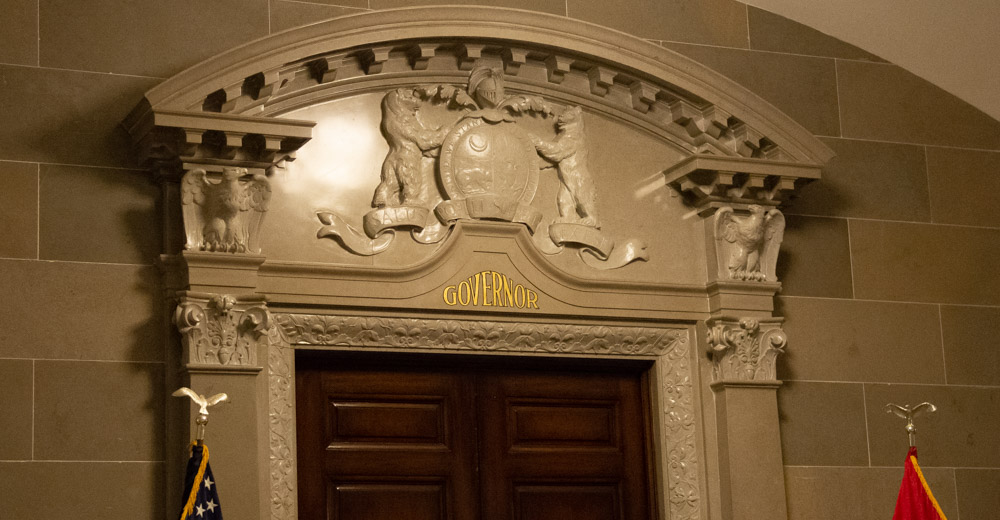 The Missouri governor's door.