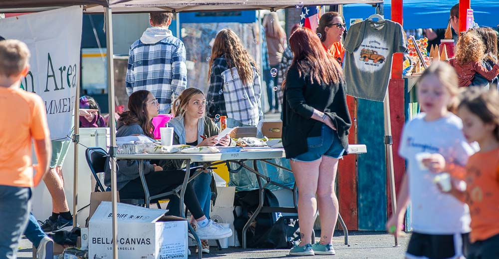 The Alton Area Chamber of Commerce booth at the 37th Annual Black Gold Walnut Festival.