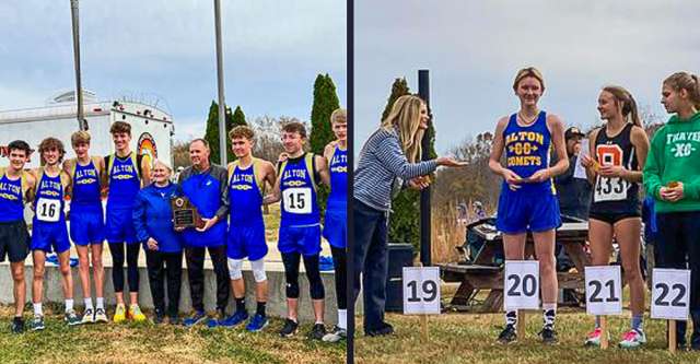 Picture on left, starting at the left: Rydan Deckard, Logan Kennedy, Trenton Cunningham, Cory Miller, Marilyn Cockrum, Michael Cockrum, Tucker Combs, Gunnar Kennedy, Trevor Cunningham. Picture on right: Shalayna Whittenberg.