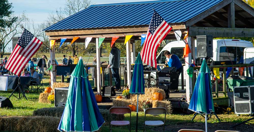 The stage is set up at the Koshkonong Heritage Days on October 21, 2023.