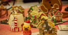 A glass gingerbread set at the Thomasville Christmas Bazaar on November 10, 2023.