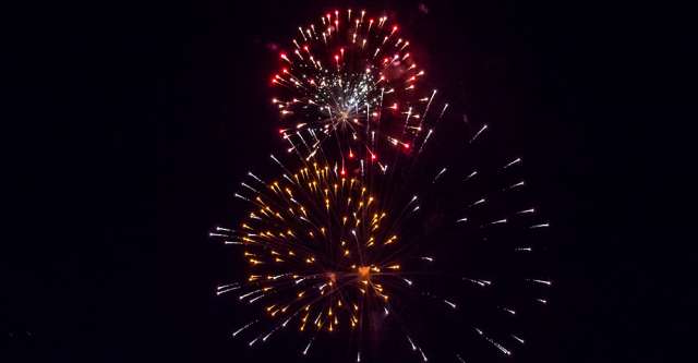 The 4th of July fireworks at Thayer Mo High School