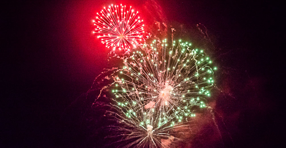 The 4th of July fireworks at Thayer Mo High School