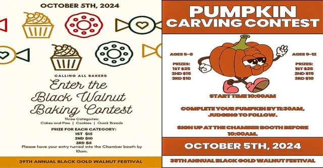 Baking and pumpkin carving contests