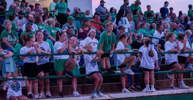 THAYER, MO – SEPTEMBER 6: Young Thayer Bobcats fans watch the high school football game between the Thayer Bobcats and the Lighthouse Christian Chargers on September 6, 2024, at the Thayer High School football field in Thayer, MO. (Photo by Amanda Thomas/AltonMo.com